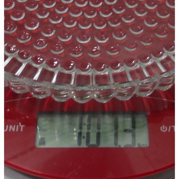 VTG Jeannette Clear Glass Small Round Hobnail Cheese/Snack Tray w/ Handles 9" - Picture 9 of 10